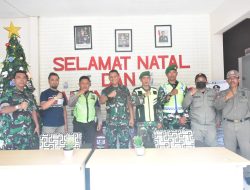 Peduli Petugas PAM Nataru, Dandim Surabaya Timur Berikan Bingkisan